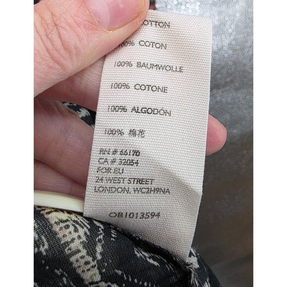 Free People Mostly Meadow Blouse XS Black Combo - Picture 7 of 12